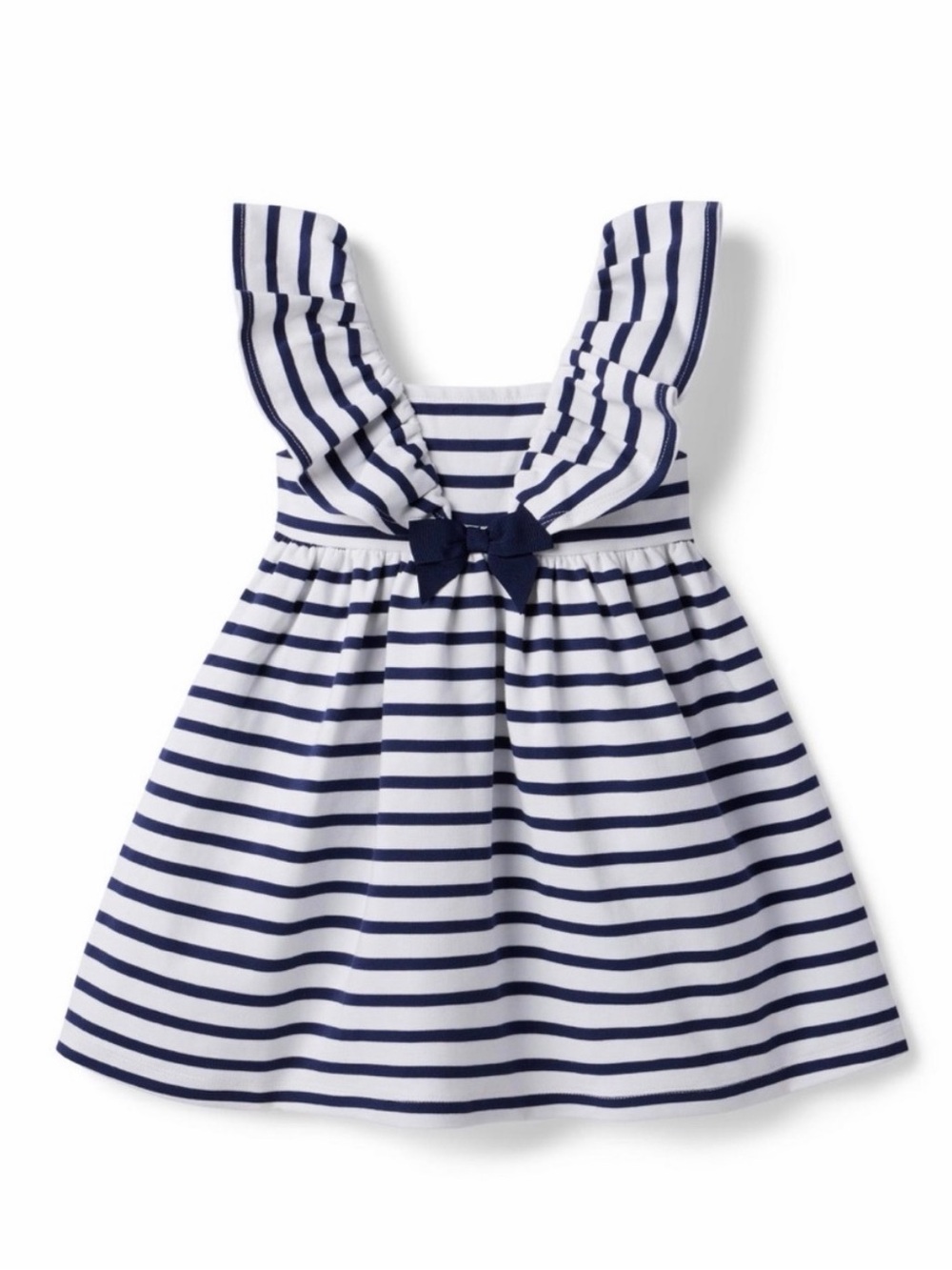 Janie and Jack Navy and White Striped Ponte Dress